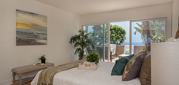 Home Staging Showcases Lovely Bedroom With A View
